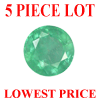 1.5 mm Round Faceted Emerald 5 piece Lot A Grade