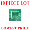 2.5 mm Square Faceted Emerald 10 piece Lot A Grade