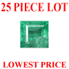 3 mm Square Faceted Emerald 25 piece Lot A Grade
