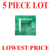 2 mm Square Faceted Emerald 5 piece Lot A Grade