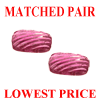 12x10 mm L Cushion Carvings Pink Rubelite Tourmaline Pair