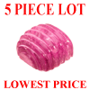 12 mm Cushion Carvings Pink Rubelite Tourmaline 5 pc Lot