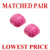 12 mm Cushion Carvings Pink Rubelite Tourmaline Pair