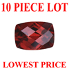 6x4 mm Long Cushion Checker Board Cut Garnet 10 piece Lot