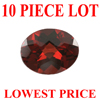 6x4 mm Oval Checker Board Cut Garnet 10 piece Lot