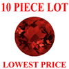 6 mm Round Checker Board Cut Garnet 10 piece Lot