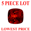 8 mm Antique Cushion Checker Board Cut Garnet 5 piece Lot