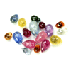 5x3 Multi Color Faceted Sapphire Briolette (50 Pcs Lot)