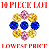 3 mm Round Multi Color Sapphire 10 piece Lot