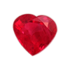 6 mm Heart Shape Simulated Ruby in Fine Grade