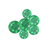 50.01 Ct Twt Round Emerald Lot Size 1.75-3 mm