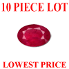 7x5 mm Oval Faceted Ruby 10 piece Lot AA Grade