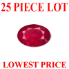 6x4 mm Oval Faceted Ruby 25 piece Lot AA Grade