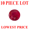 3.5 mm Round Faceted Ruby 10 piece Lot AA Grade