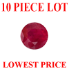 2.5 mm Round Faceted Ruby 10 piece Lot AA Grade