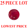 2 mm Round Faceted Ruby 25 piece Lot AA Grade