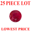 3.5 mm Round Faceted Ruby 25 piece Lot AA Grade