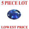 8x6 mm Oval Shape Faceted Blue Sapphire 5 piece Lot