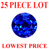 3.5 mm Round Faceted Blue Sapphire 25 piece Lot AAA Grade
