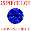 3.5 mm Round Faceted Blue Sapphire 25 piece Lot AA Grade