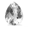 16x12 mm Pear Briolette White Topaz in A Grade