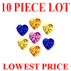 5 mm Heart Multi Color Sapphire 10 piece Lot