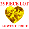 5 mm Heart Faceted Golden Citrine 25 piece Lot AAA Grade