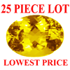 9x7 mm Oval Faceted Golden Citrine 25 piece Lot AAA Grade