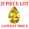 10x7 mm Pear Faceted Golden Citrine 25 piece Lot AAA Grade