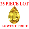 9x6 mm Pear Faceted Golden Citrine 25 piece Lot AAA Grade