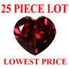 8 mm Heart Faceted Garnet 25 piece Lot AAA Grade