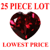 4 mm Heart Faceted Garnet 25 piece Lot AAA Grade