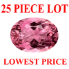 7x5 mm Oval Faceted Pink Tourmaline 25 piece Lot A Grade