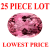 6x4 mm Oval Faceted Pink Tourmaline 25 piece Lot A Grade