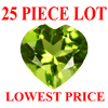 5 mm Heart Faceted Peridot 25 piece Lot AAA Grade