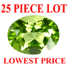 6x4 mm Oval Faceted Peridot 25 piece Lot AAA Grade