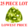3 mm Trillion Faceted Peridot 25 piece Lot AAA Grade