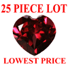 6 mm Heart Faceted Rhodolite Garnet 25 pc Lot AAA Grade