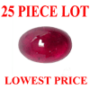 5x3 mm Oval Cabochon Rubellite 25 piece Lot A Grade