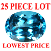 6x4 mm Oval Faceted Swiss Blue Topaz 25 piece Lot AAA Grade