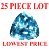 3 mm Trillion Faceted Swiss Blue Topaz 25 piece Lot AAA Grade