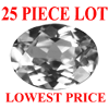 10x8 mm Oval Faceted White Topaz 25 piece Lot AAA Grade