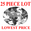 9x7 mm Oval Faceted White Topaz 25 piece Lot AAA Grade