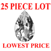 5x3 mm Pear Faceted White Topaz 25 piece Lot AAA Grade