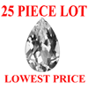 10x7 mm Pear Faceted White Topaz 25 piece Lot AAA Grade