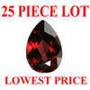 10x7 mm Pear Faceted Garnet 25 piece Lot AAA Grade