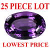 8x6 mm Oval Faceted Amethyst 25 piece Lot AAA Grade