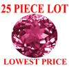 3 mm Round Faceted Pink Tourmaline 25 piece Lot A Grade