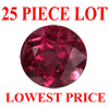 5 mm Round Faceted Rubellite 25 piece Lot A Grade