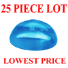 10x8 mm Oval Cabochon Swiss Blue Topaz 25 piece Lot AAA Grade